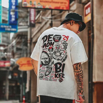 古萊登（GODLIKE） 短袖 男士T恤 摩托 白 