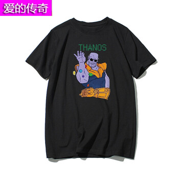 愛的傳奇 短袖 男士T恤 黑色(滅霸) 