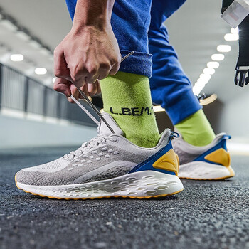 安踏（ANTA）跑步鞋一度灰/亞麻灰/姜黃-5 