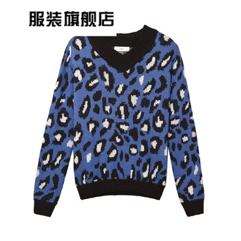 元素,樣式,新款,毛衣,流行,趨勢(shì),藍(lán)色,豹紋