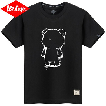 Lee Cooper 短袖 男士T恤 3251黑色短袖T恤 