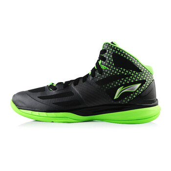 李寧（LI-NING）籃球鞋黑/熒光嫩綠（069） 