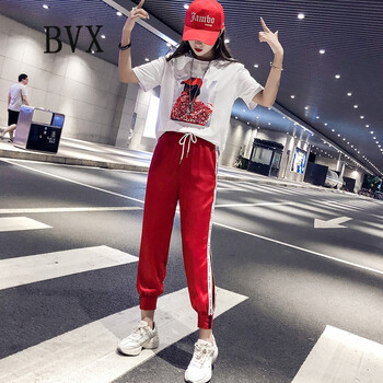 BVX 口袋，撞色，印花 短袖 T恤 女 圓領(lǐng)