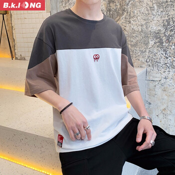 巴克龍（bakelong） 五分袖 男士T恤 DS349深灰色 