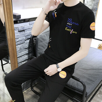 慕尼西（MUNIXI） 短袖 男士T恤 黑色 