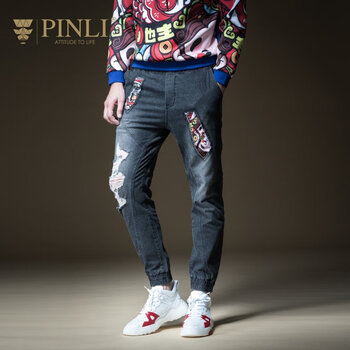品立（PINLI） 小腳褲 青春休閑 男士牛仔褲