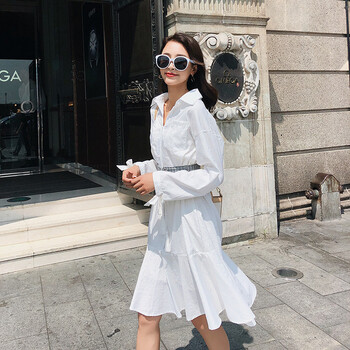 時尚長袖連衣裙，打造清新女神范