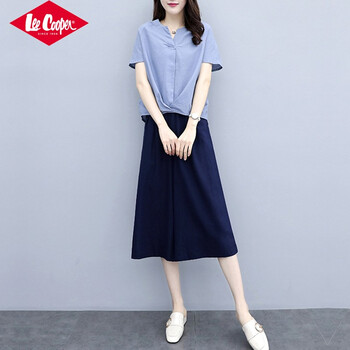 Lee Cooper 高腰 闊腿褲 女 七分褲 休閑褲
