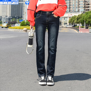 女式牛仔直通褲