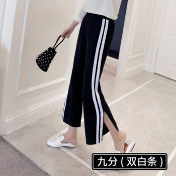 豎款條紋女褲，微胖妹子的福音