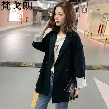 梵戈朗 V領(lǐng) 長(cháng)袖 女 短外套 口袋，流蘇，拼接，紐扣