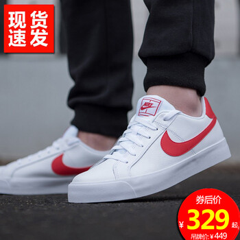 耐克（NIKE）板鞋白色大學(xué)紅BQ4222-100 