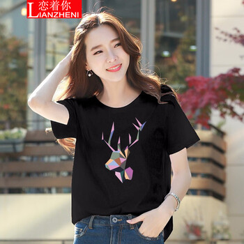 純色短袖寬松上衣，打造優(yōu)雅女神