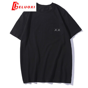 格羅希 短袖 男士T恤 口袋XX 2204#黑色 