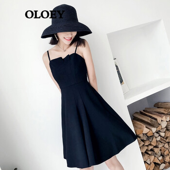 OLOEY 純色 口袋 連衣裙