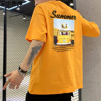 威少先紳 短袖 男士T恤 YRT1066土黃色 