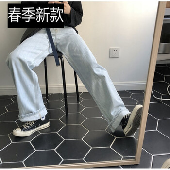 淺色闊腿褲