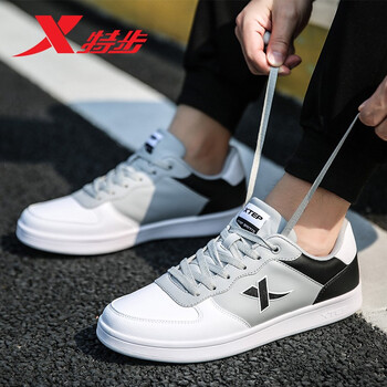 特步（XTEP）跑步鞋白灰黑 42