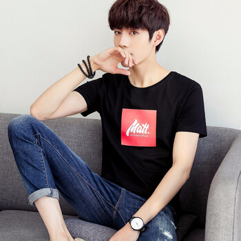 艾瓦櫟 短袖 男士T恤 902黑色 