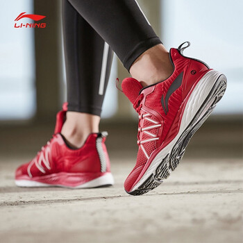 李寧（LI-NING）跑步鞋公牛紅/標準黑 43