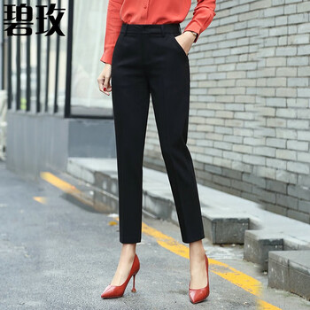 碧玫 中腰 鉛筆褲/小腳褲 女 九分褲 休閑褲