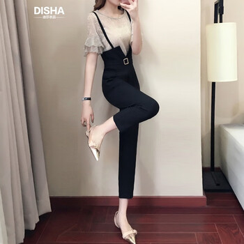 迪莎衣品（DISHAYIPIN） 高腰  女 長(zhǎng)褲 休閑褲