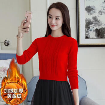 小款厚毛衣女