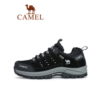 駱駝（CAMEL）男士A832303075-026  黑/灰 男 38