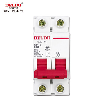 德力西 空气开关 小型断路器 微型 开关总闸 DZ47s C型 2P 40A