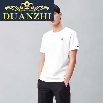 端致（DUANZHI） 長袖 男士T恤 米白E1 