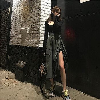 微胖女神，穿高腰半身裙顯瘦
