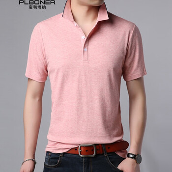 寶利博納（PLBONER） 短袖 男士T恤 19116粉紅色 