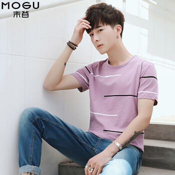 末古（MOGU） 短袖 男士T恤 紫色 
