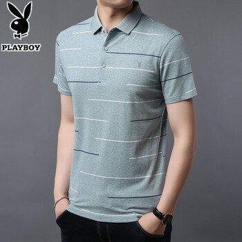 花花公子（PLAYBOY ESTABLISHED 1953） 短袖 男士T恤 HHYT5179綠色 