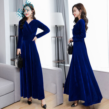 寶藍(lán)色禮服裙