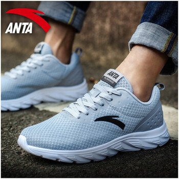 安踏（ANTA）跑步鞋霧灰/黑/安踏白5521 42