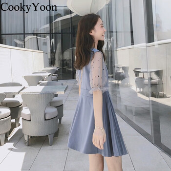 CookyYoon 純色 開衩，褶皺，鏤空 連衣裙