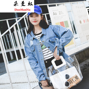 寬松牛仔外套，微胖女生的福音
