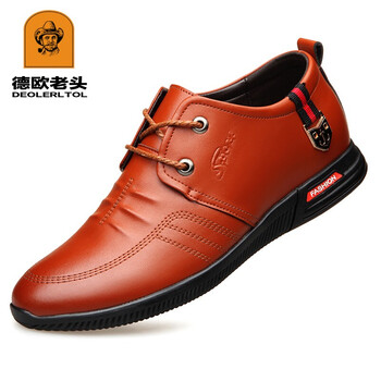 德歐老頭（DEOLERLTOL）男士DF9175單鞋增高棕色 40