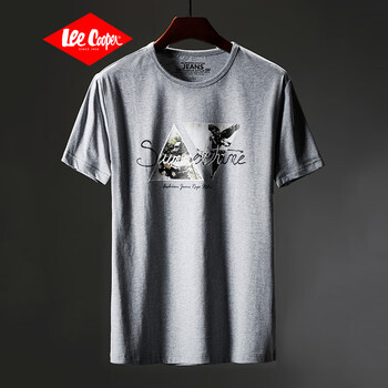 Lee Cooper 短袖 男士T恤 花灰 