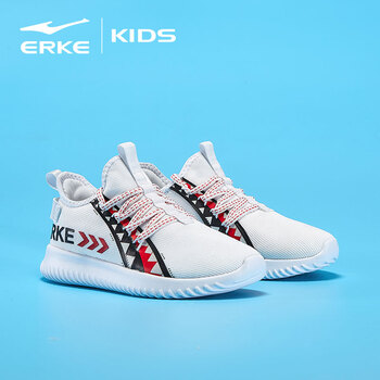 鴻星爾克（ERKE）跑步鞋0073正白/大學(xué)紅 35以下