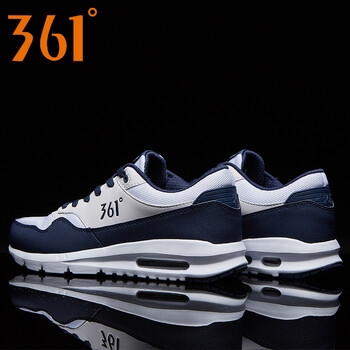 361度跑步鞋361度白/深夜藍(lán)-網(wǎng)面 