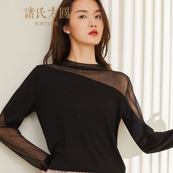 圓領(lǐng)長袖針織衫，微胖女生的福音