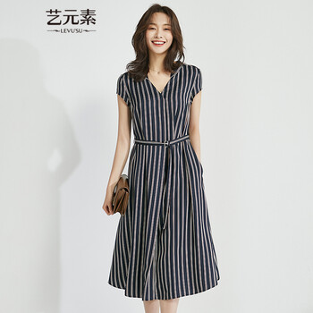 藝元素  撞色 連衣裙
