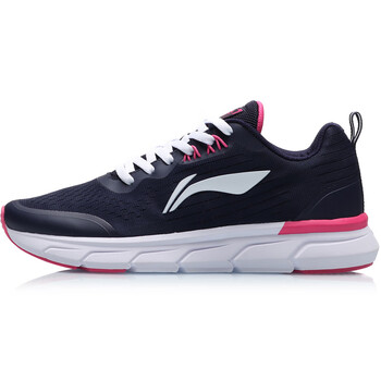 李寧（LI-NING）跑步鞋深豌藍/妃粉紅 