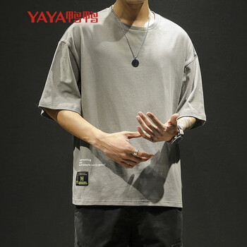 鴨鴨（YAYA） 短袖 男士T恤 軍綠色 