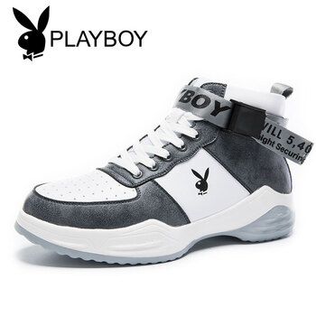 花花公子（PLAYBOY）男士白深灰 37