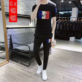 C2潮朝(C2 chao chao) 短袖 男士T恤 T61黑色 
