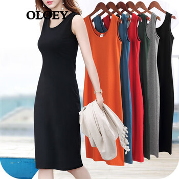 OLOEY 純色 背帶 連衣裙