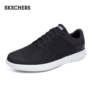 斯凱奇（Skechers）男士黑色/灰色 37